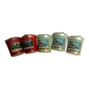 Yankee Candle Votives 2 Mountain Lodge and 3 Ocean Star 5 Total NEW in Package